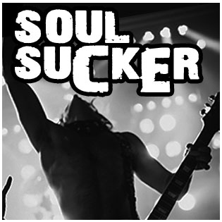 cover art for the glam punk song Soul Sucker by rock band Scream Idol