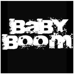 cover art for the glam punk song Baby Boom by rock band Scream Idol